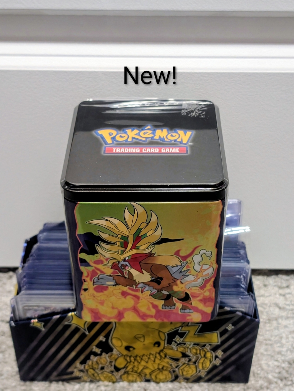 New Pokemon Stacking Tin with Destined Rivals and Journey Together plus Stickers